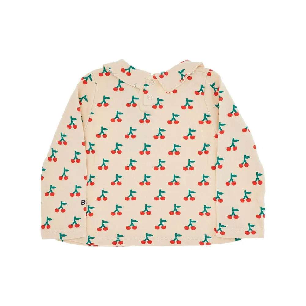 allover_cherry_tshirt_wit_1.webp Best All-over Cherry T-shirt with collar Kids Clothing