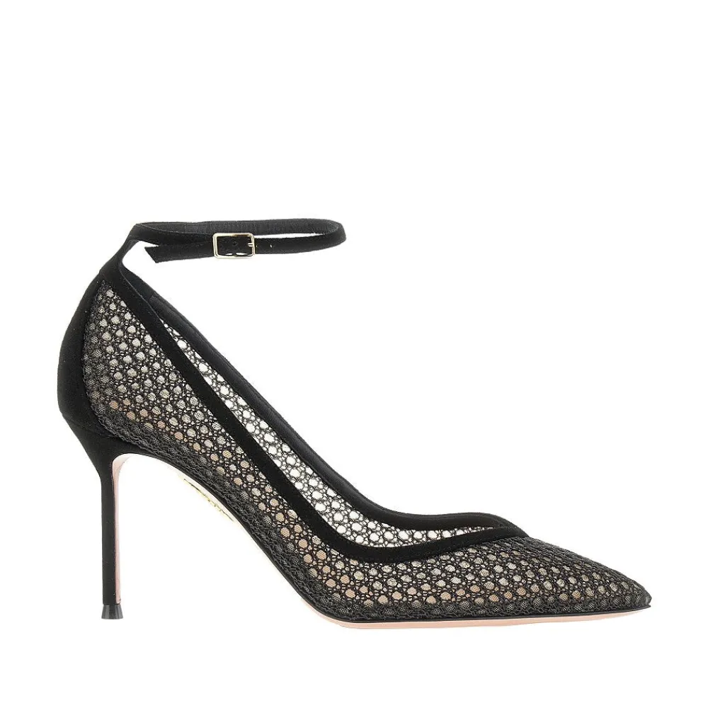 asha_mesh_and_leather_pum_0.webp New Asha' mesh and leather pumps Heeled Shoes