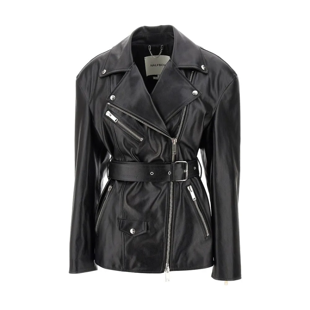 belted_oversized_leather__0.webp Clearance Belted oversized leather Biker jacket Outerwear