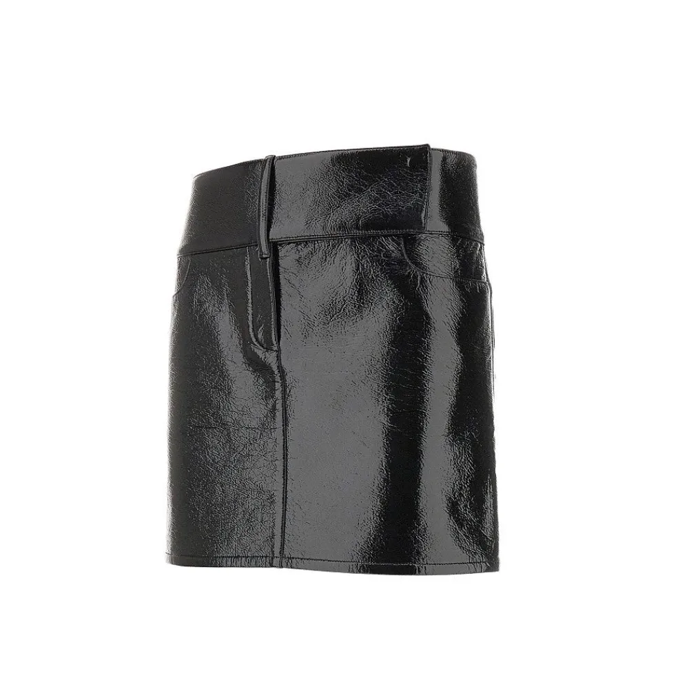 belted_vinyl_mini_skirt_1.webp Sale Belted vinyl mini skirt Skirts