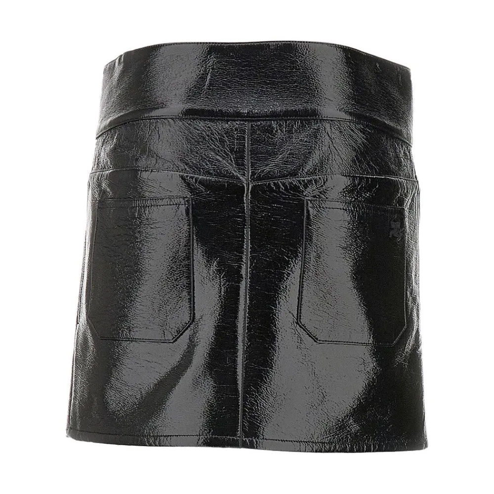 belted_vinyl_mini_skirt_2.webp Sale Belted vinyl mini skirt Skirts