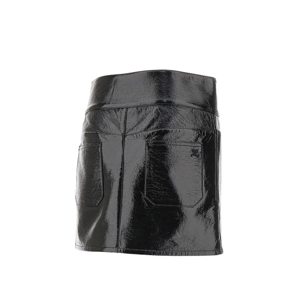 belted_vinyl_mini_skirt_3.webp Sale Belted vinyl mini skirt Skirts