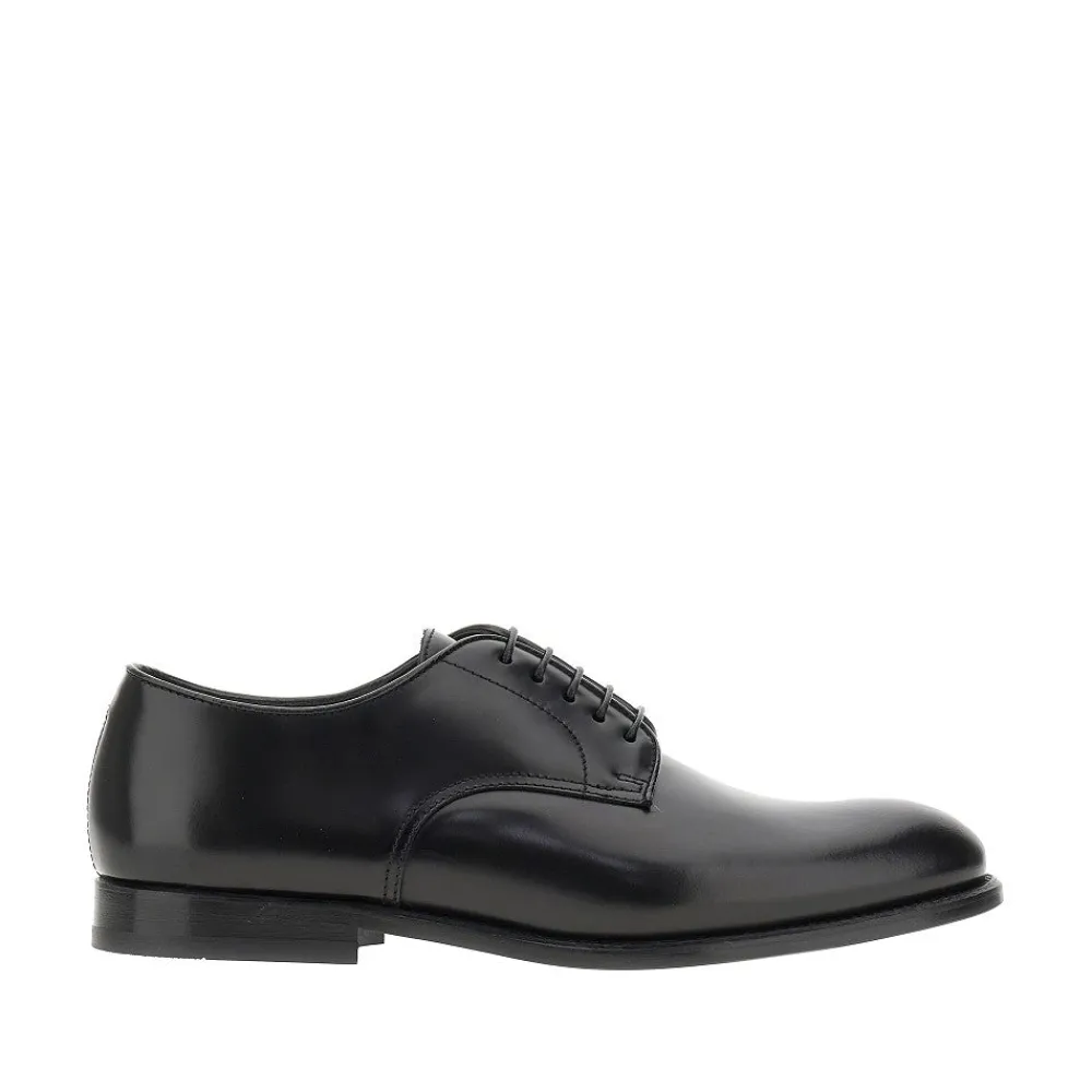 brushed_leather_laced_sho_0-2.webp Online Brushed leather laced shoes Lace-Up Shoes