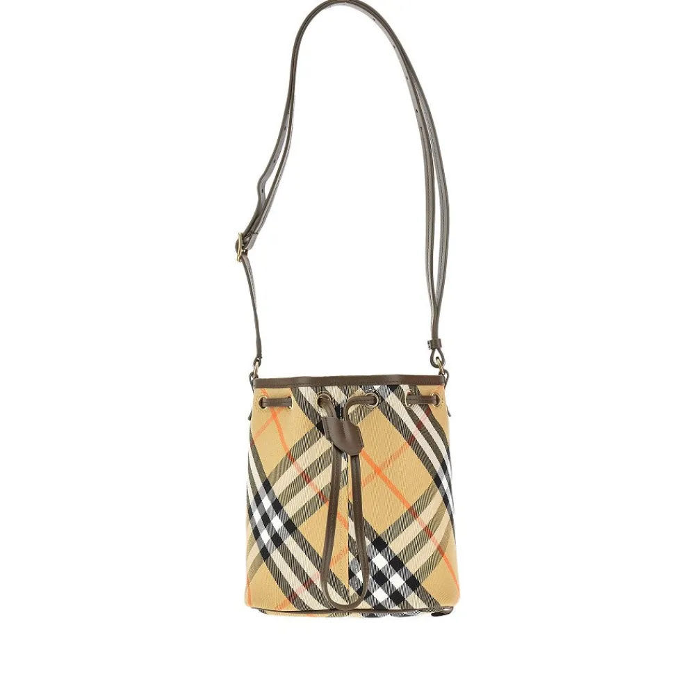 burberry_check_fabric_buc_0.webp Sale Check fabric bucket bag Shoulder Bags