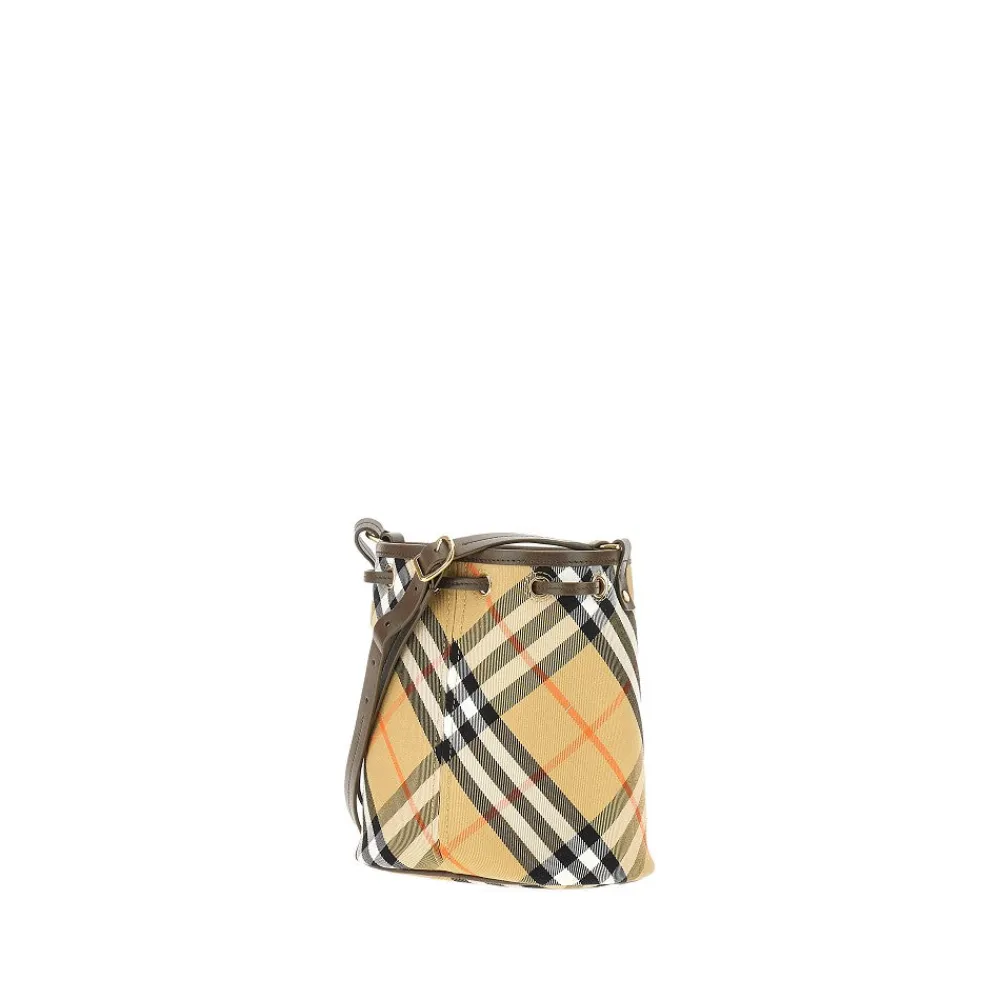 burberry_check_fabric_buc_1.webp Sale Check fabric bucket bag Shoulder Bags