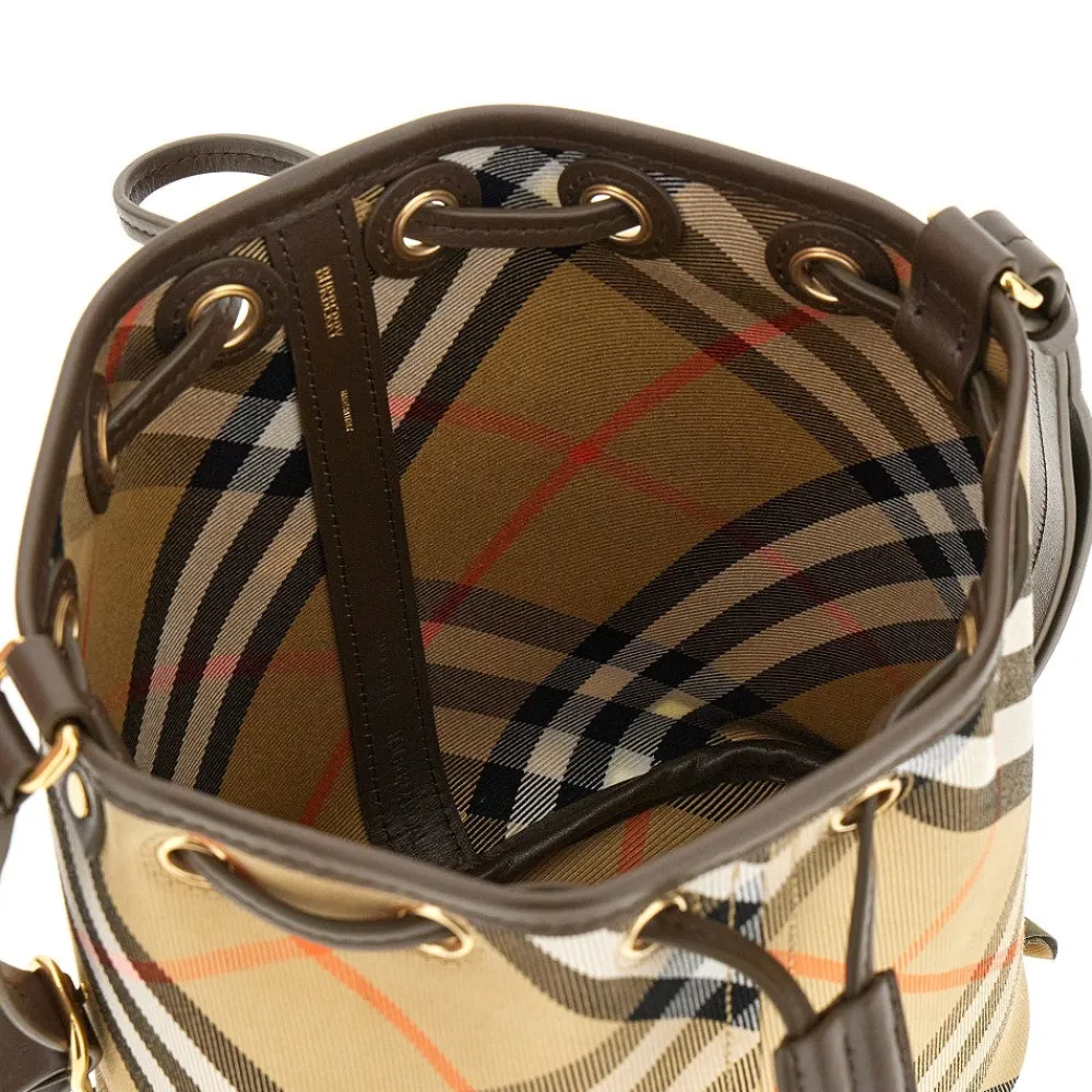 burberry_check_fabric_buc_2.webp Sale Check fabric bucket bag Shoulder Bags