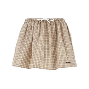 Outlet Check poplin mini skirt Skirts