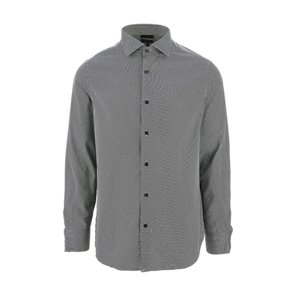 chevron_motif_stretch_cot_0.webp Fashion Chevron motif stretch cotton shirt Shirts