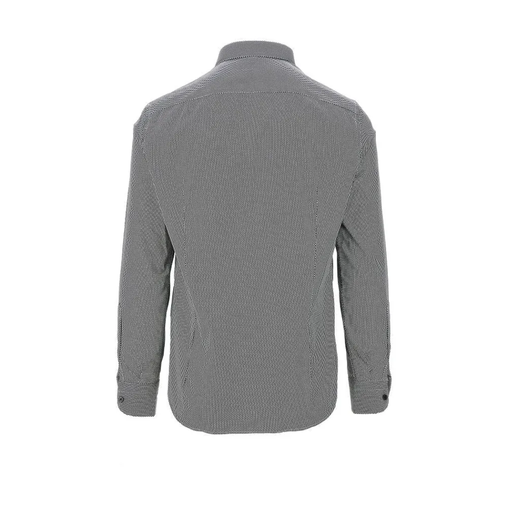 chevron_motif_stretch_cot_2.webp Fashion Chevron motif stretch cotton shirt Shirts