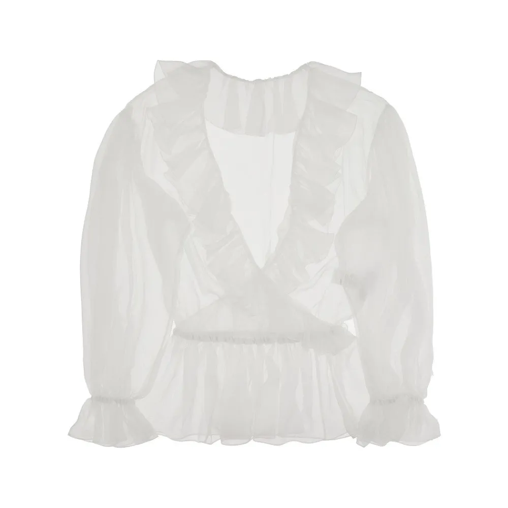 chiffon_blouse_with_ruffl_0.webp Hot Chiffon blouse with ruffles Tops