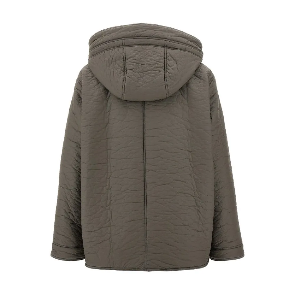 coated_fabric_hooded_peac_2.webp Outlet Coated fabric hooded peacoat Outerwear