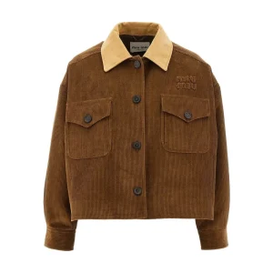Hot Corduroy blouson with suede collar Jackets