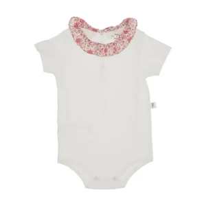 Hot Cotton bodysuit with floral collar Kids Clothing
