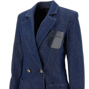 Hot Denim jacket with leather chest pocket Jackets
