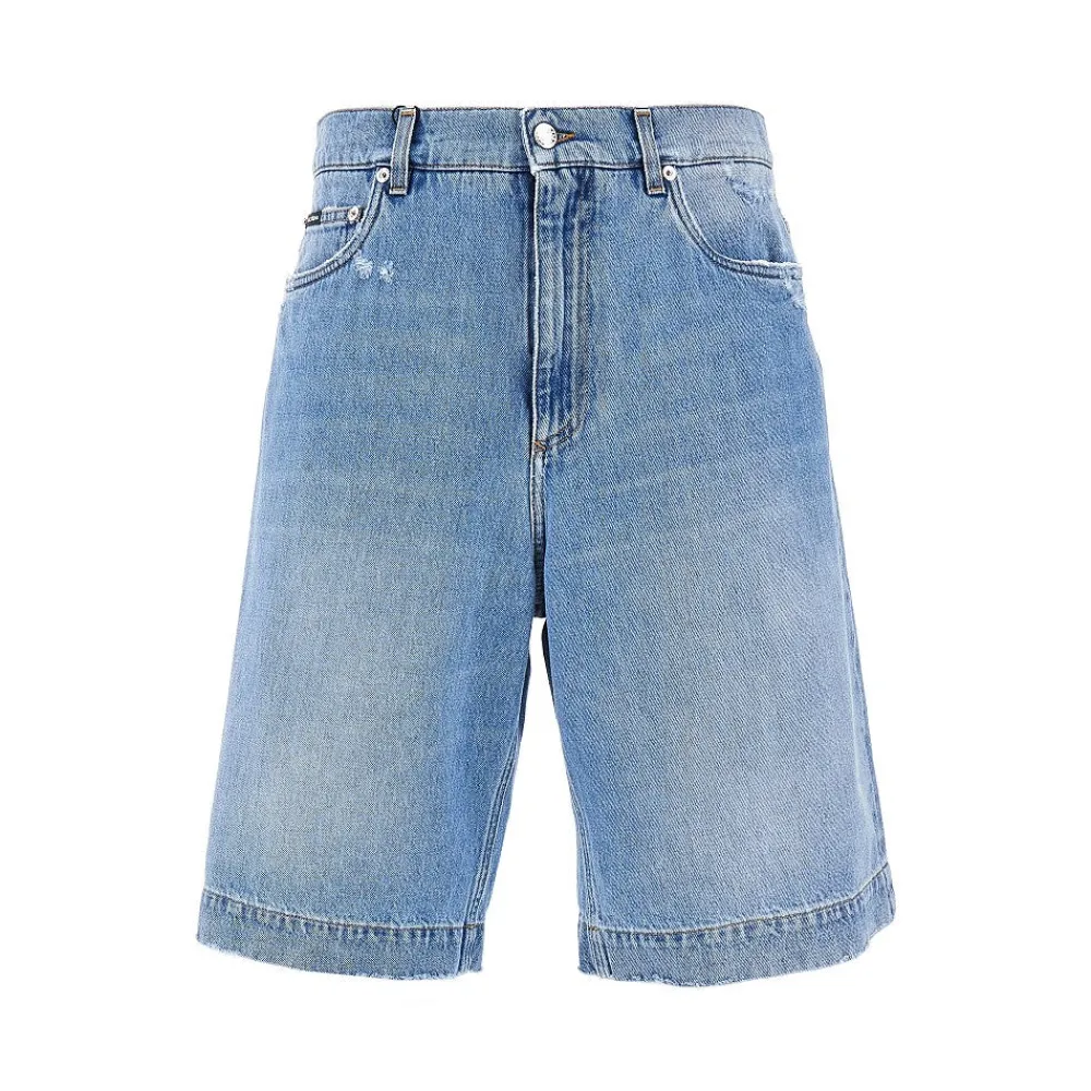 denim_shorts_with_logo_pl_0.webp Outlet Denim shorts with logo plate Pants And Shorts