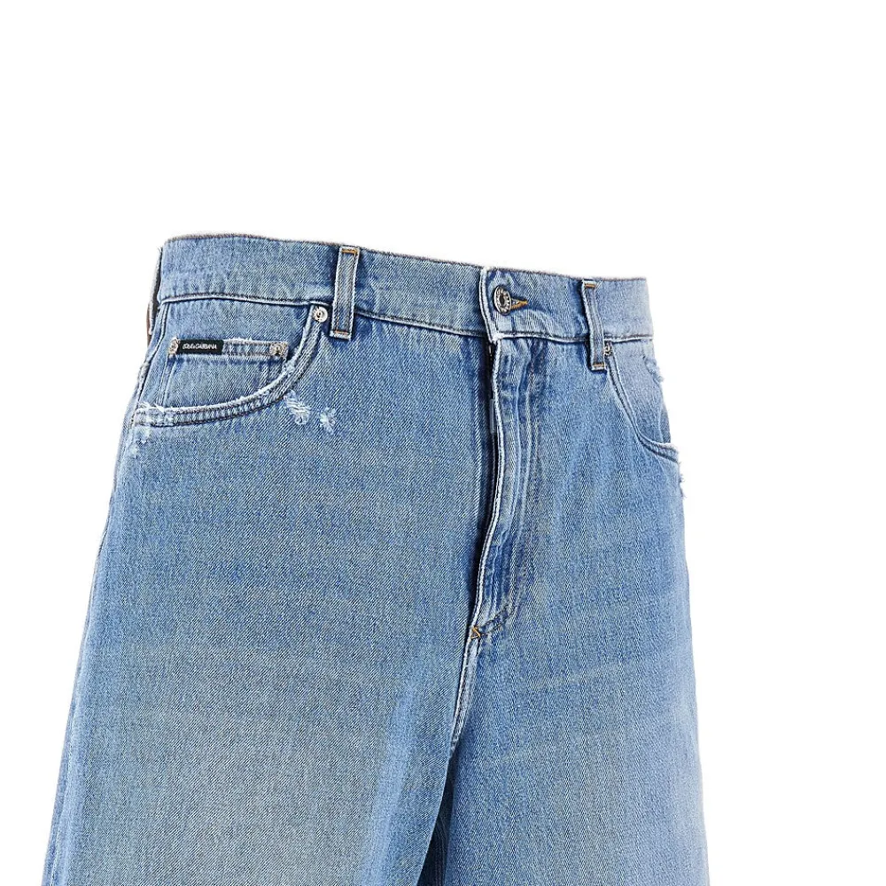 denim_shorts_with_logo_pl_1.webp Outlet Denim shorts with logo plate Pants And Shorts