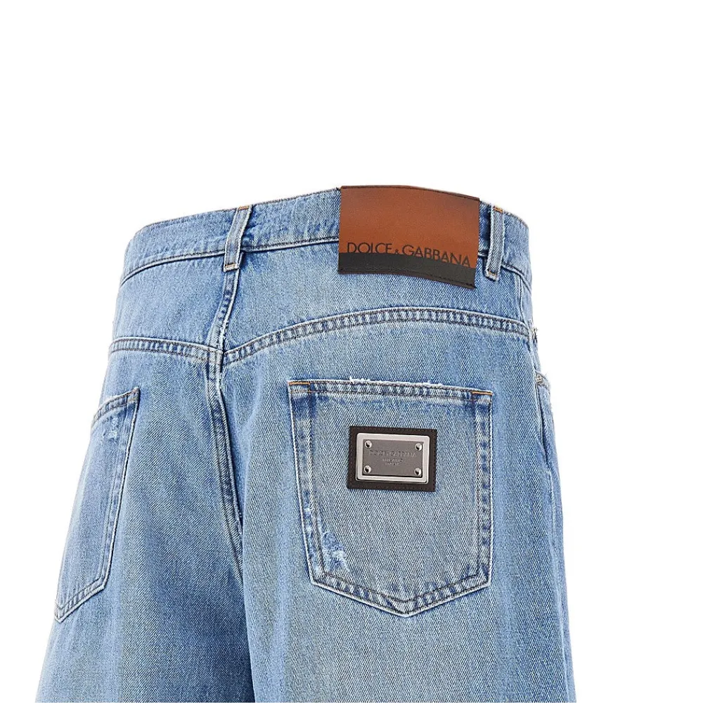 denim_shorts_with_logo_pl_3.webp Outlet Denim shorts with logo plate Pants And Shorts