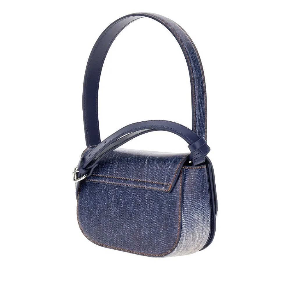 denimprint_leather_dr_sho_1.webp Outlet Denim-print leather 1DR shoulder bag Shoulder Bags