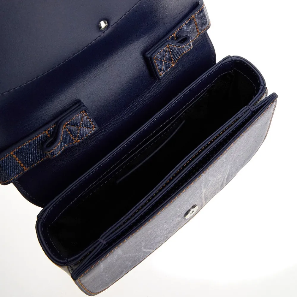denimprint_leather_dr_sho_2.webp Outlet Denim-print leather 1DR shoulder bag Shoulder Bags