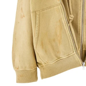 Hot Dirty-effect oversized full-zip sweatshirt Sweatshirts