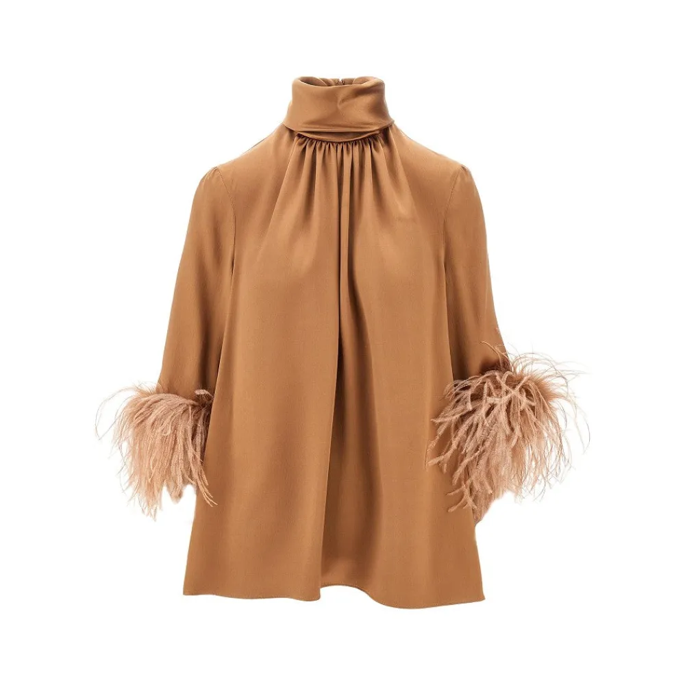 double_satin_blouse_with__0.webp New Double satin blouse with feathers Shirts