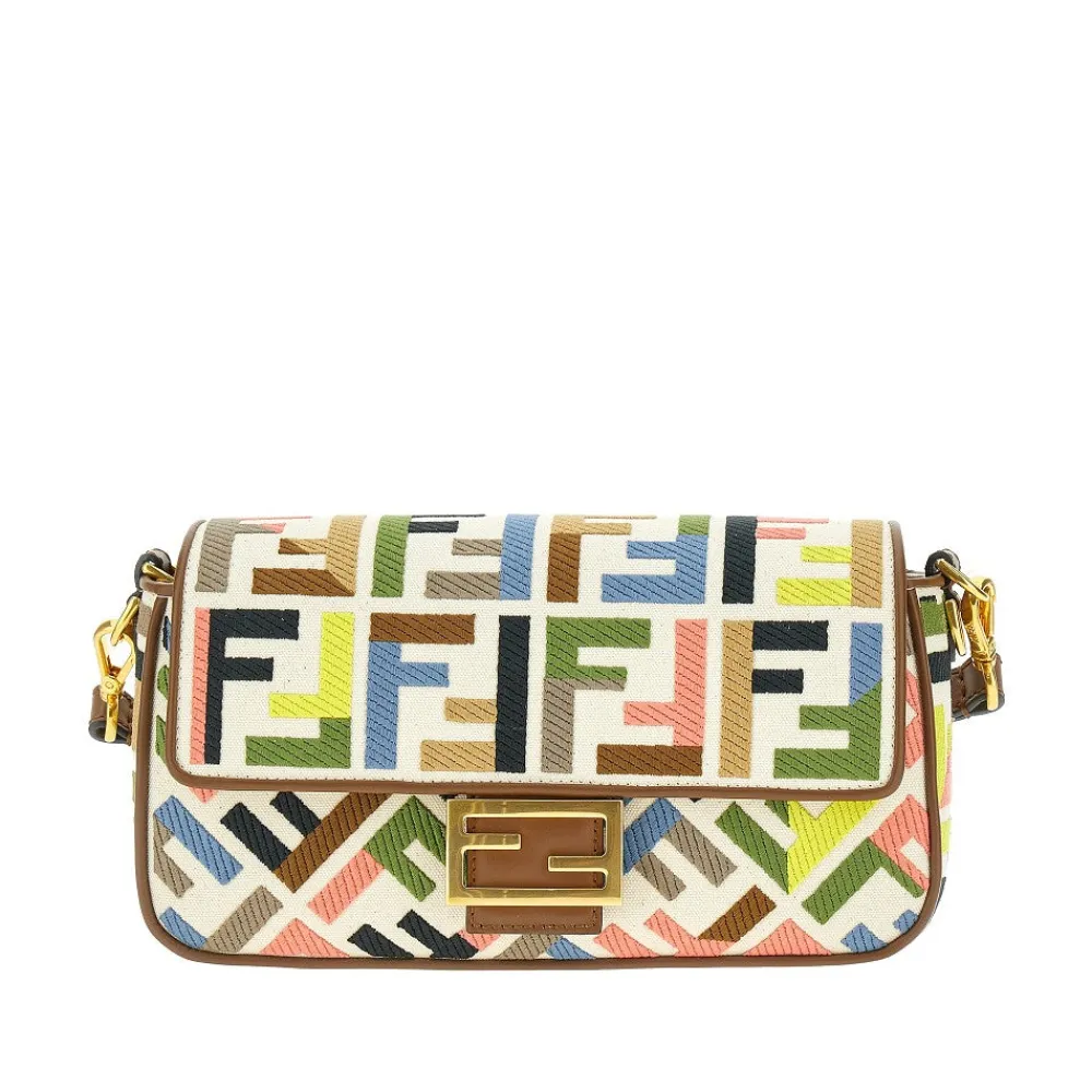 ff_canvas_medium_baguette_0.webp New FF canvas medium 'Baguette' bag Shoulder Bags