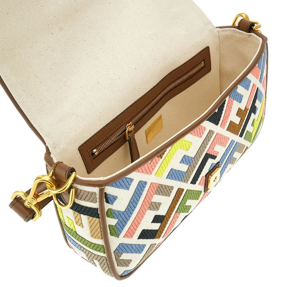 ff_canvas_medium_baguette_2.webp New FF canvas medium 'Baguette' bag Shoulder Bags