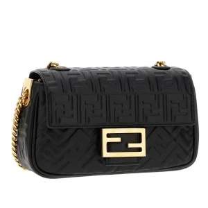 Discount FF nappa leather Baguette Chain Midi bag Shoulder Bags