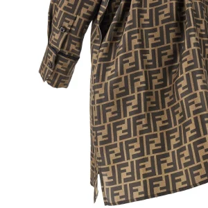 New FF silk mini shirt dress Dresses