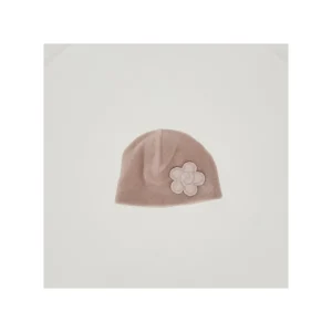 Outlet Fleece beanie hat with flower patch Kids Accessories
