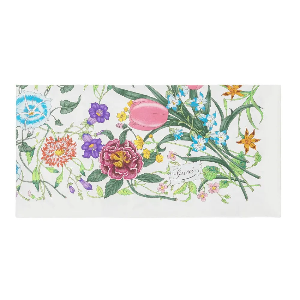 flora_print_silk_scarf_0.webp Outlet Flora print silk scarf Scarves