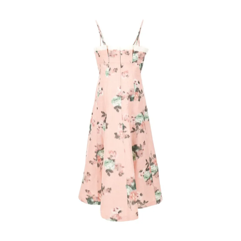 floral_print_taffet_dress_2.webp Clearance Floral print taffetà dress Dresses