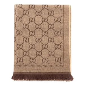 New GG jacquard wool scarf Scarves