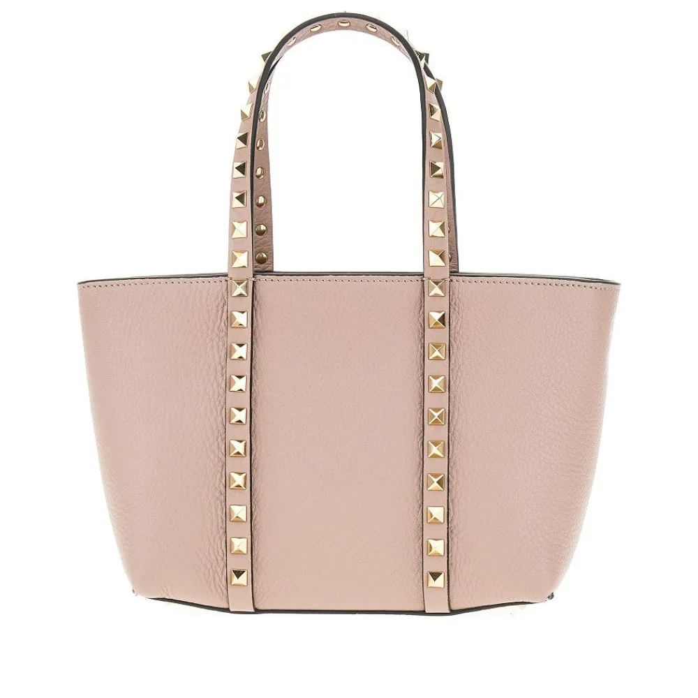 grained_leather_rockstud__0-2.webp Clearance Grained leather 'Rockstud' mini tote bag Top-Handle Bags | Crossbody Bags