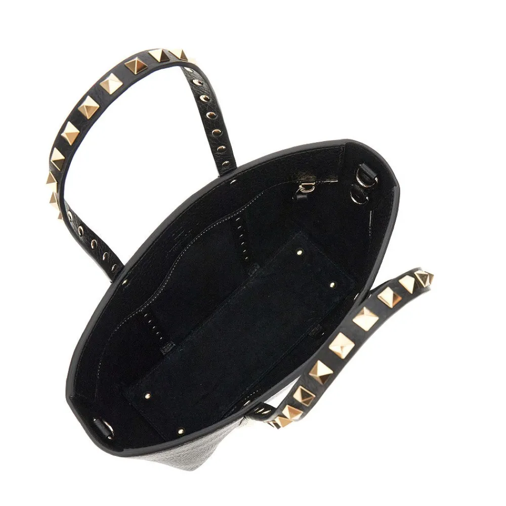 grained_leather_rockstud__2-3.webp Online Grained leather 'Rockstud' mini tote bag Top-Handle Bags | Crossbody Bags