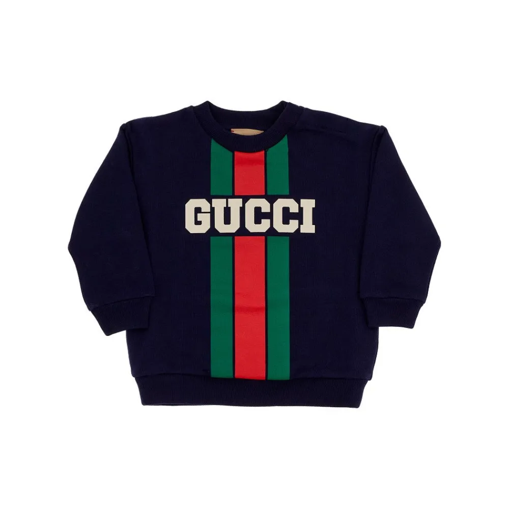 gucci_web_print_cotton_sw_0.webp Sale Web print cotton sweatshirt Kids/BOY Clothing