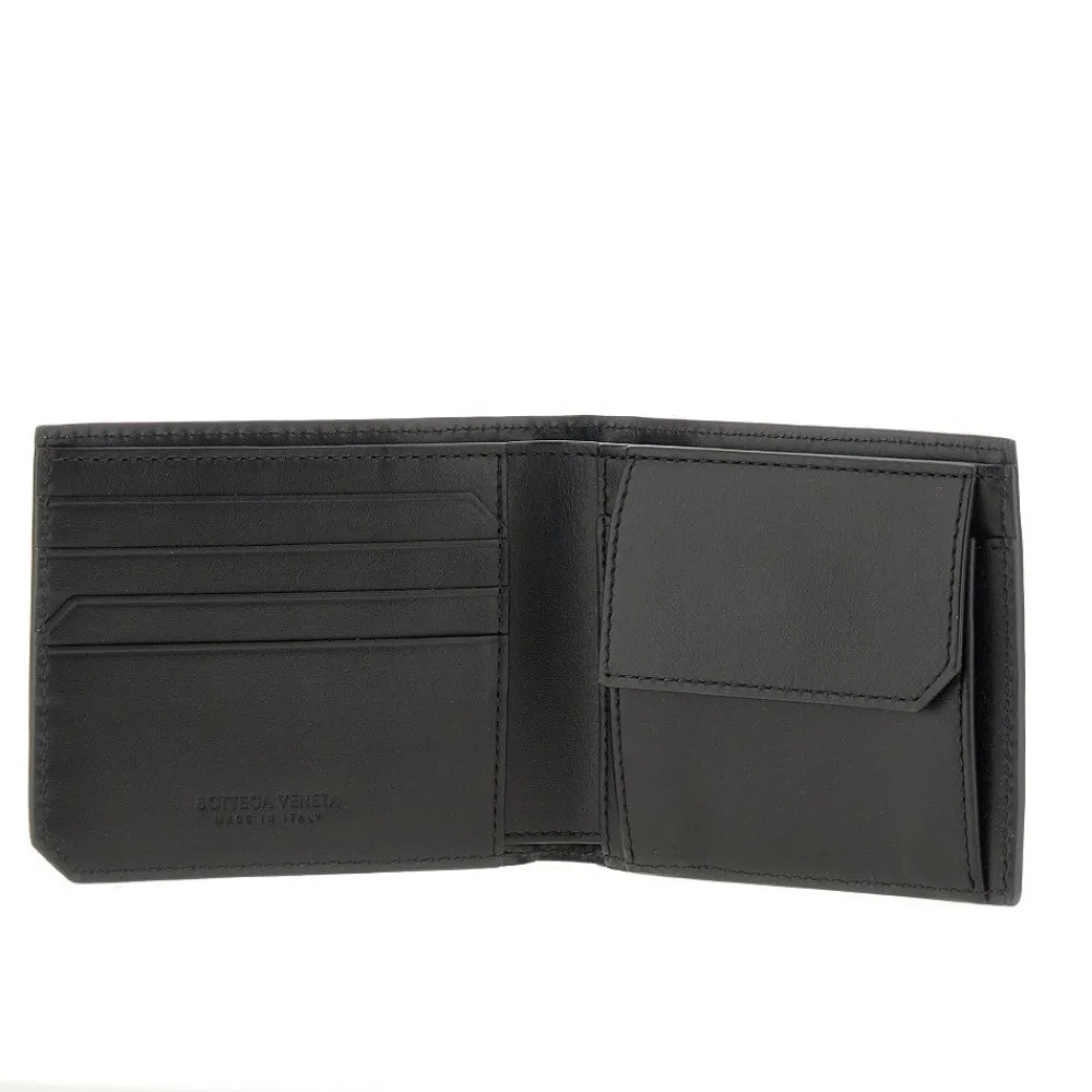 intrecciato_leather_bifol_2.webp Clearance Intrecciato leather bi-fold wallet Wallets And Small Leather Goods