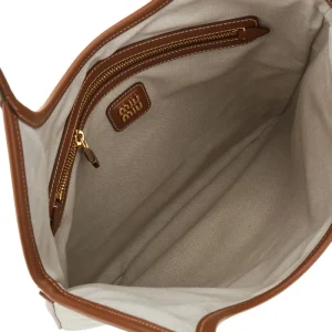 New Ivy' canvas and leather tote bag Shoulder Bags