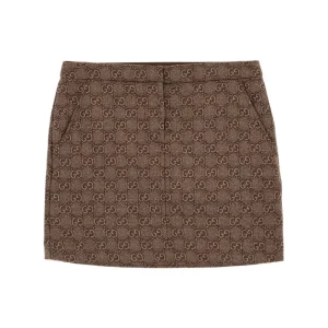 Online Jacquard GG wool mini skirt Kids Clothing