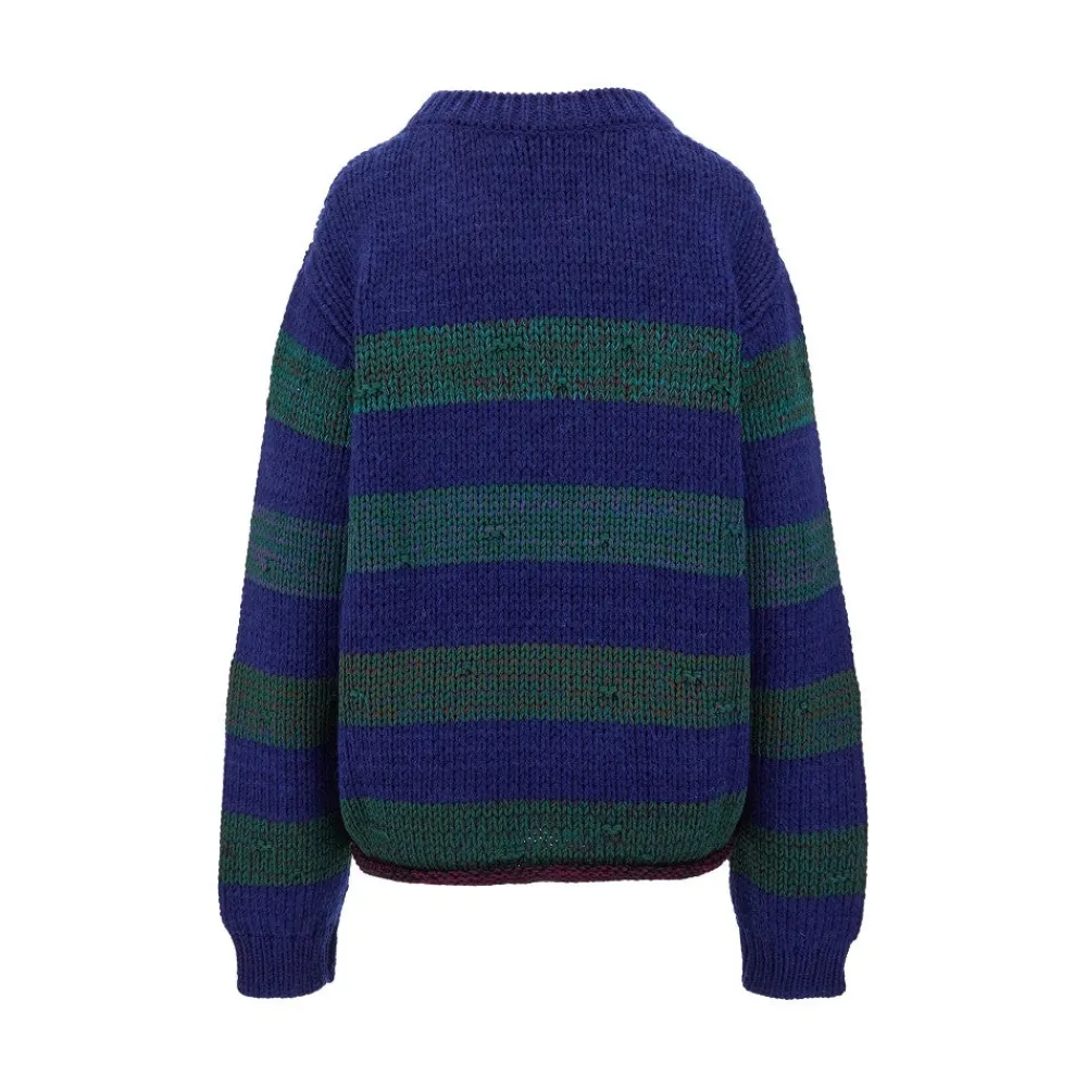 laddered_effect_striped_s_2.webp Sale Laddered effect striped sweater Knitwear