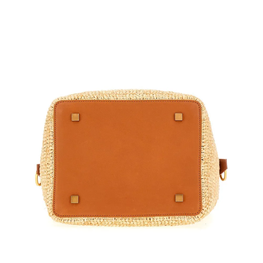 le__woven_raffia_bucket_b_4.webp Outlet LE 37' woven raffia bucket bag Shoulder Bags