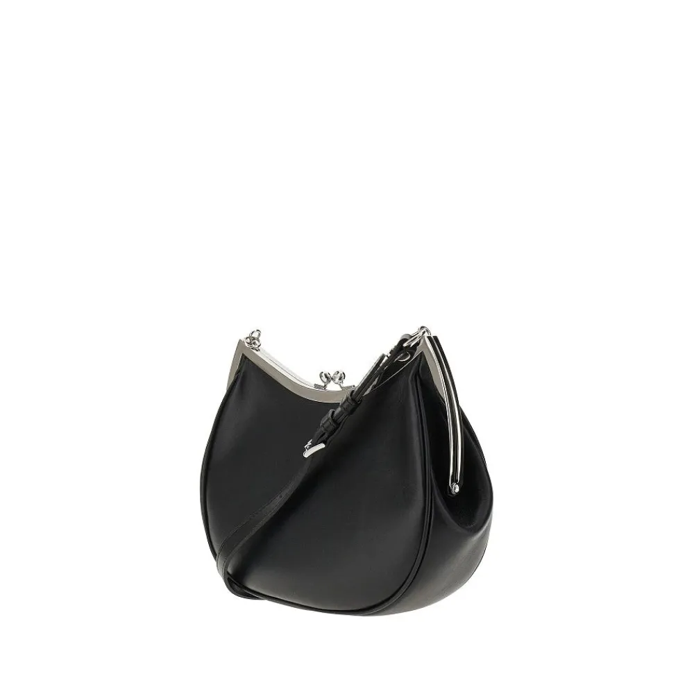 leather_charm_frame_purse_1.webp Clearance Leather Charm Frame Purse bag Shoulder Bags