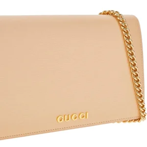 Outlet Leather clutch with chain strap Clutches