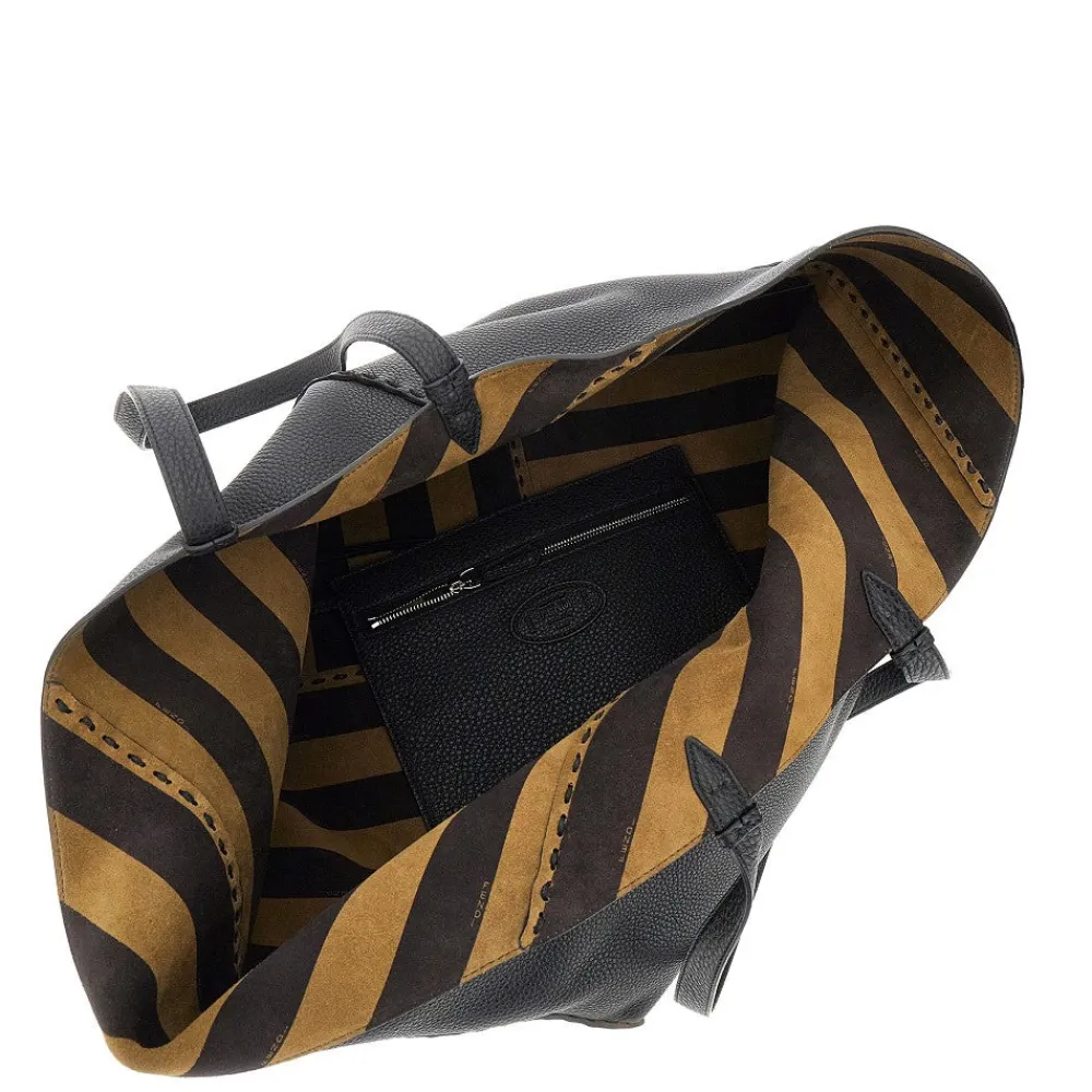 leather_large_diagonal_sh_2.webp Discount Leather large 'Diagonal' shopping bag Tote Bags