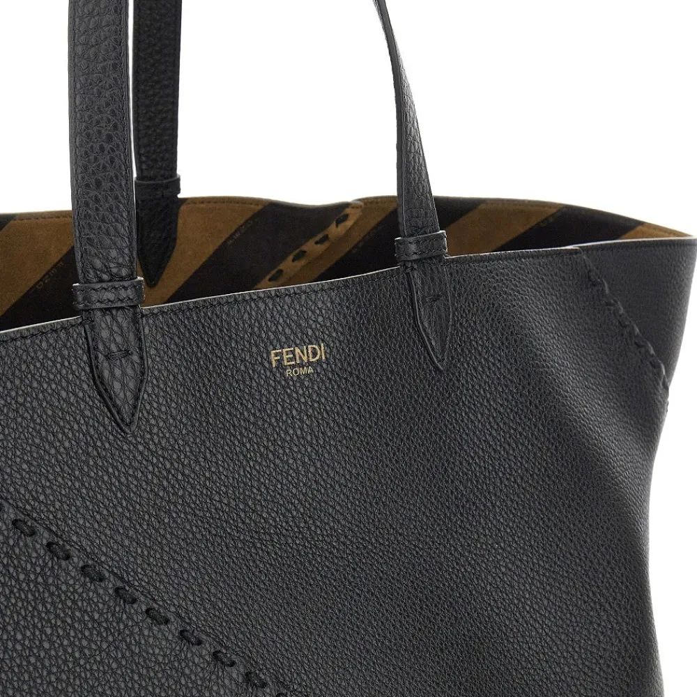 leather_large_diagonal_sh_3.webp Discount Leather large 'Diagonal' shopping bag Tote Bags