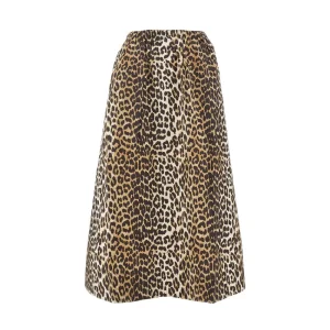 Hot Leopard-print poplin maxi skirt Skirts