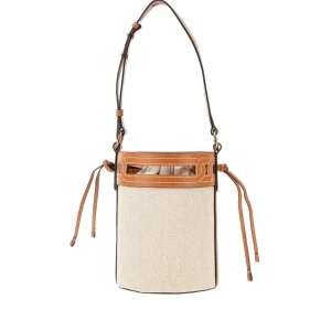 Outlet Linen bucket bag Shoulder Bags