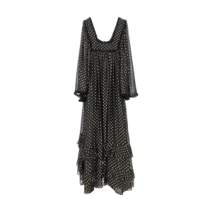 New Lurex polka-dot silk maxi dress Dresses