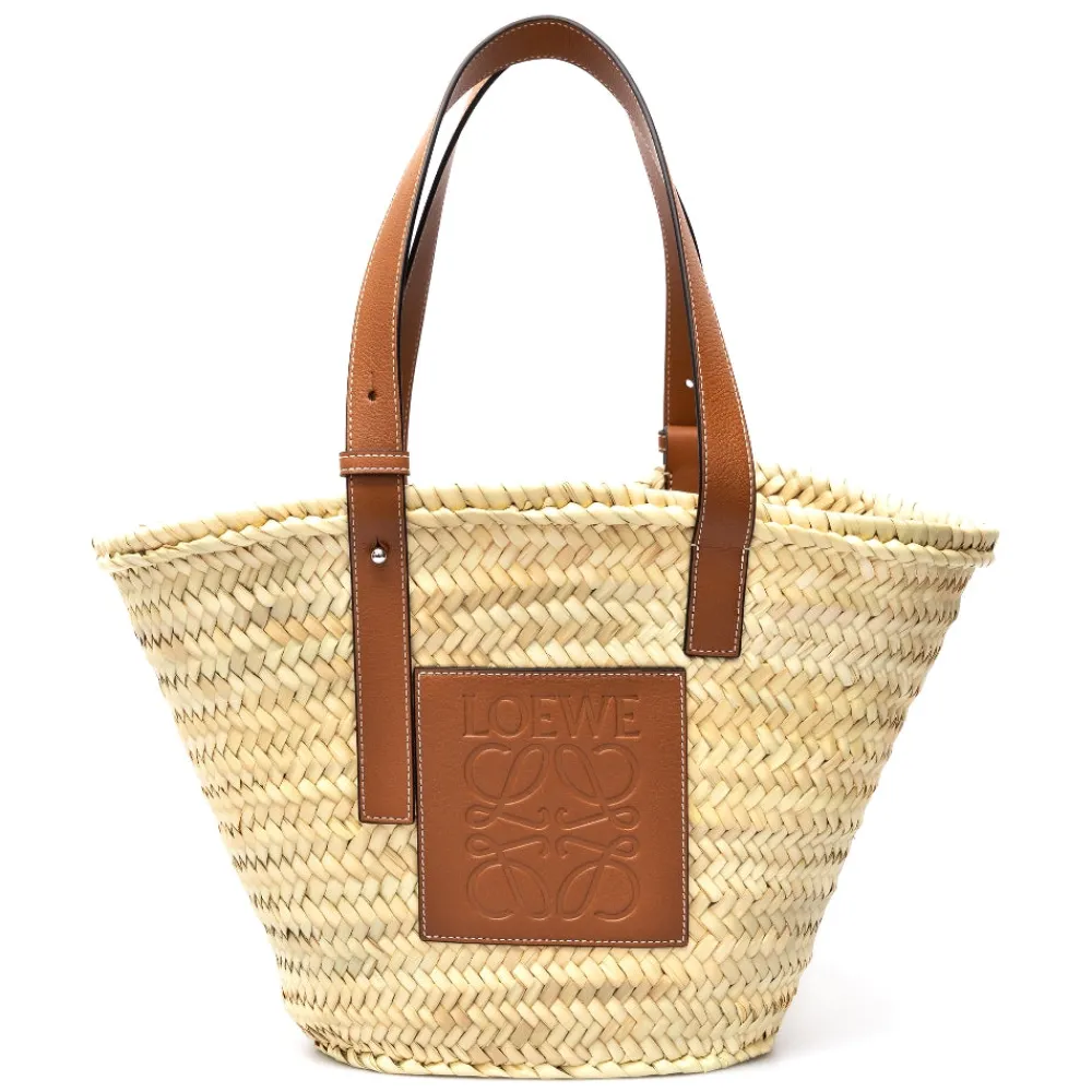 medium_basket_bag_in_palm_0.webp Sale Medium basket bag in palm leaf and leather Shoulder Bags