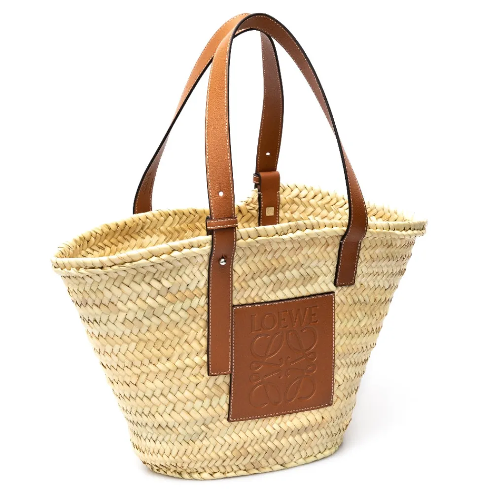 medium_basket_bag_in_palm_2.webp Sale Medium basket bag in palm leaf and leather Shoulder Bags